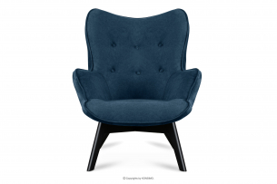GLORI, https://konsimo.de/kollektion/glori/ Lounge-Sessel mit gestepptem Velours marineblau marineblau/schwarz - Foto