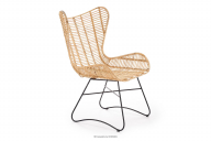 Rattan-Gartensessel im Boho-Stil
