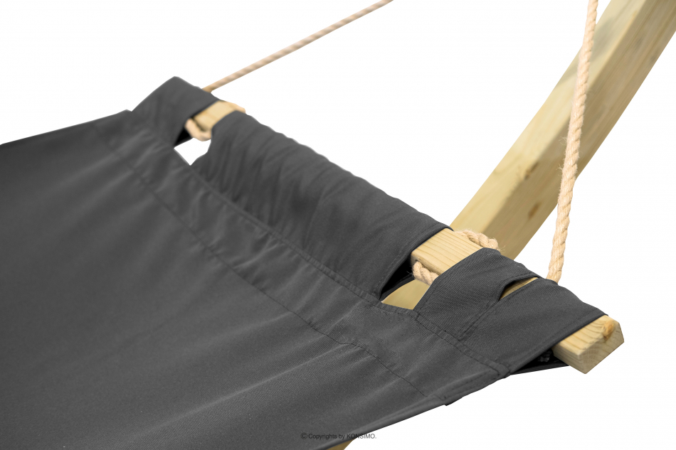 CORRELO Eine große Hängematte mit Gestell für den Garten ciemny szary - Foto 2