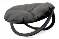 Gartensessel mit weichem Sitz dunkelgrau/anthrazit