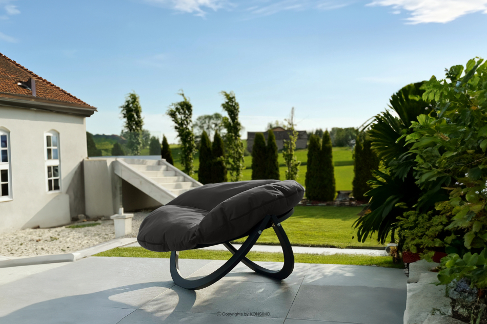GEKKO Gartensessel mit weichem Sitz dunkelgrau/anthrazit ciemny szary/antracytowy - Foto 1