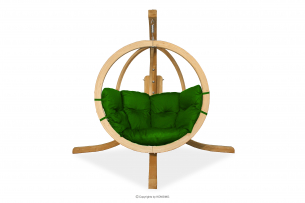 HIGLO, https://konsimo.de/kollektion/higlo/ Hängender Boho-Sessel auf einem grünen Holzgarten zielony - Foto