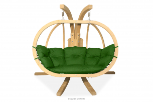 CALLISTO, https://konsimo.de/kollektion/callisto/ Grüner Garten-Doppelsessel aus Holz zielony - Foto