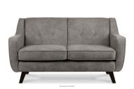 Sofa 2 loft aus lederähnlichem Stoff aschgrau