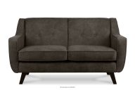 Sofa 2 loft in lederähnlichem Stoff grau-braun