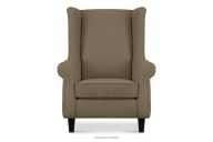 Ohrensessel in Webstoff braun/schwarz