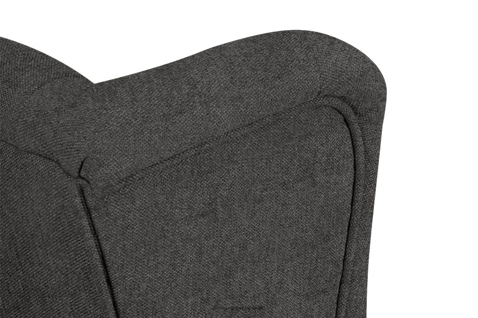 MILES Vintage Ohrensesselmit Holzbeinen graphit/schwarz graphit/schwarz - Foto 8