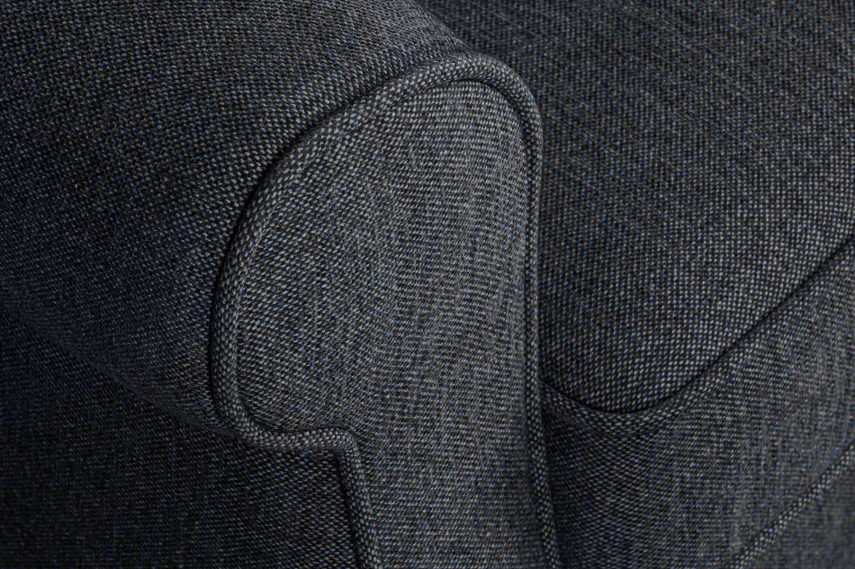 MILES Vintage Ohrensessel auf Holzbeinen marineblau/schwarz marineblau/schwarz - Foto 5