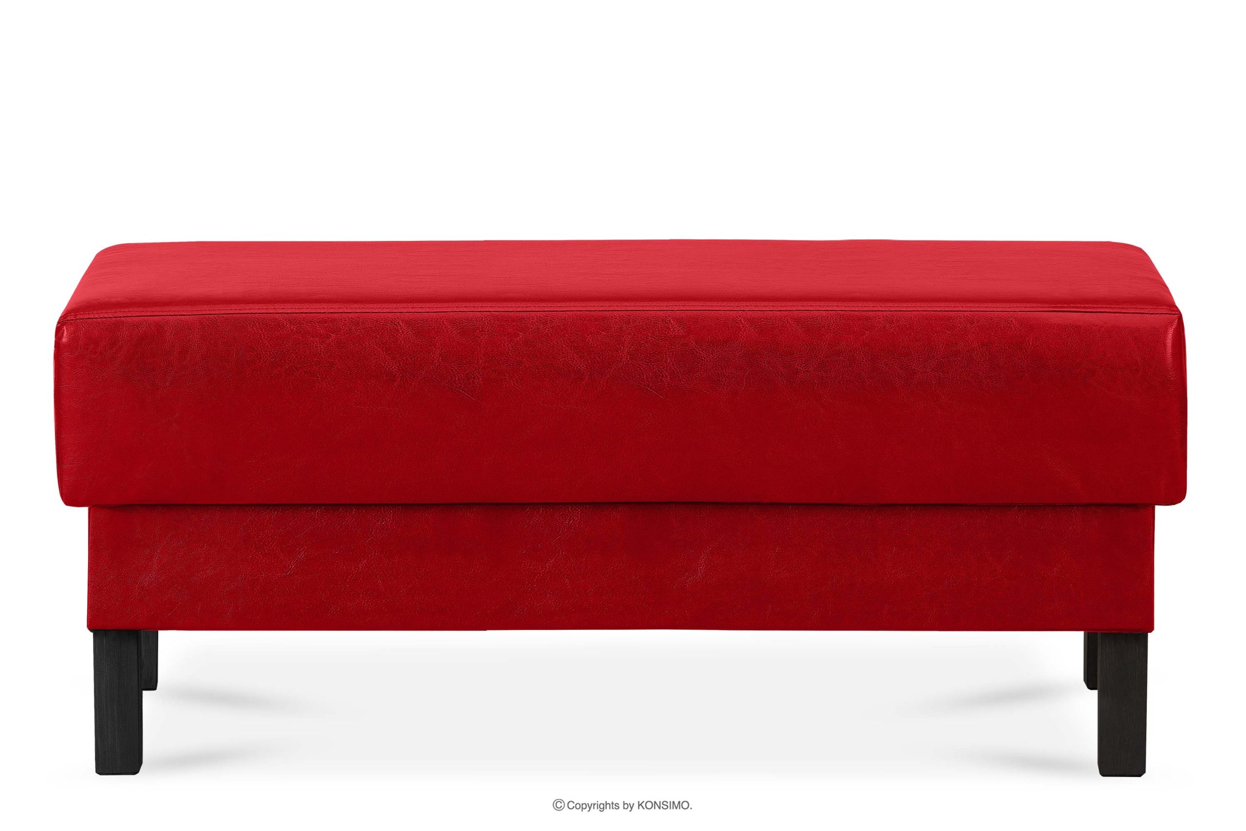 Ottomane für Sofa aus Kunstleder rot