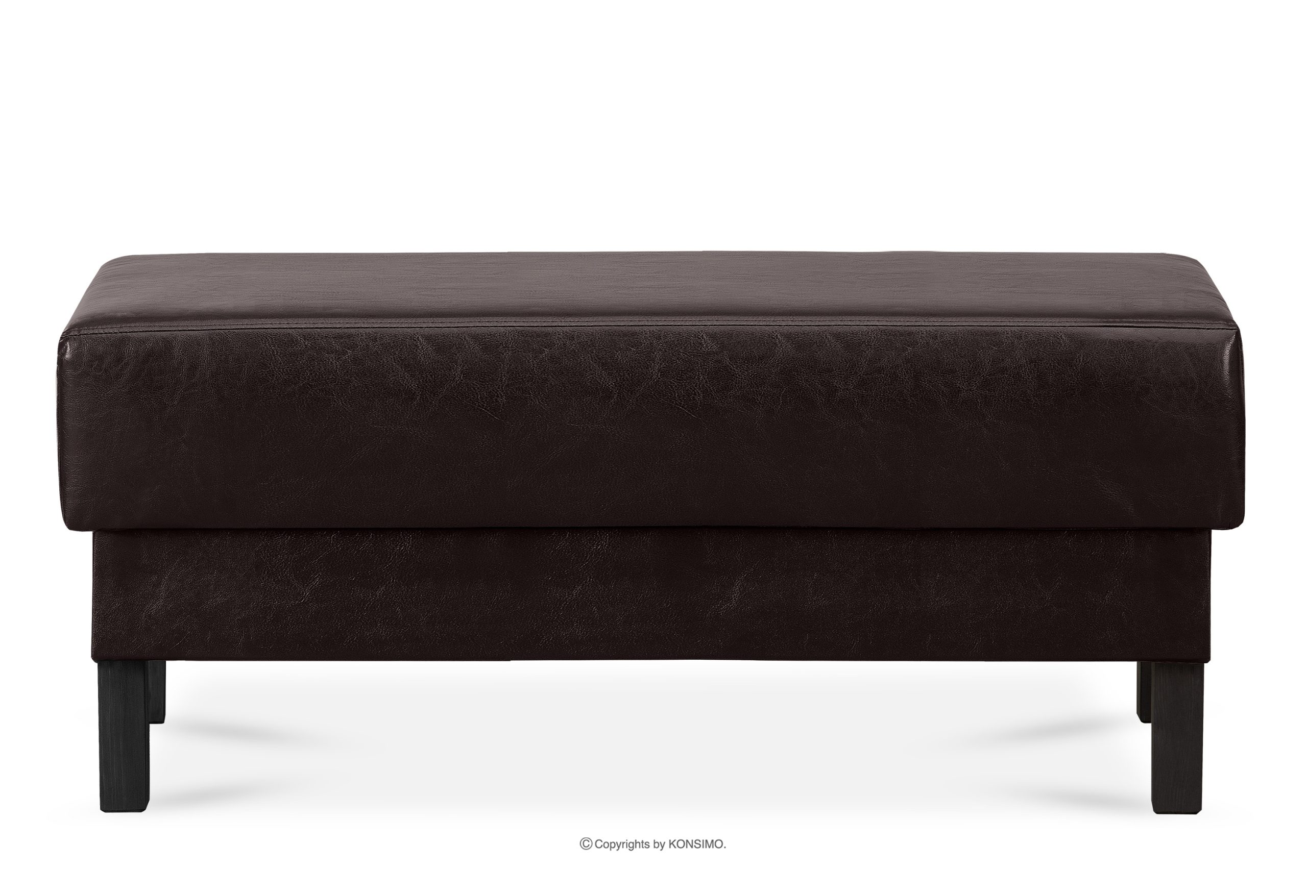 Ottomane für Sofa aus Kunstleder dunkelbraun