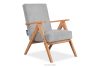 Vintage-Sessel aus Cordstoff Esche/Eiche hell
