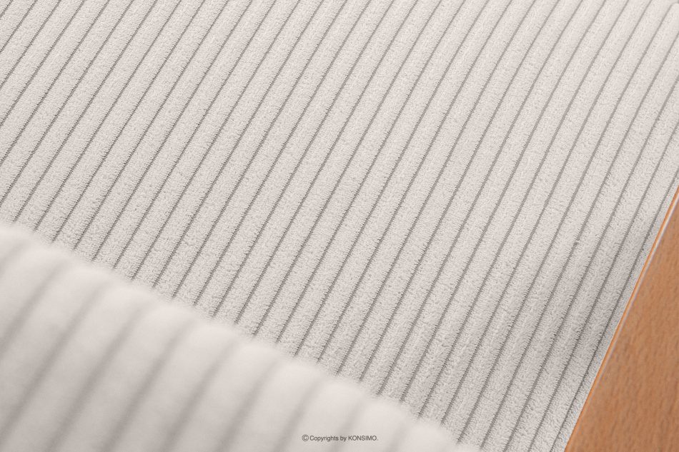 NASET Vintage-Sessel aus Cordstoff creme/heller Eiche Creme/hell Eiche - Foto 6