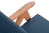 NASET Vintage-Sessel aus Cordstoff dunkelblau/heller Eiche dunkelblau/hell Eiche - Foto 6
