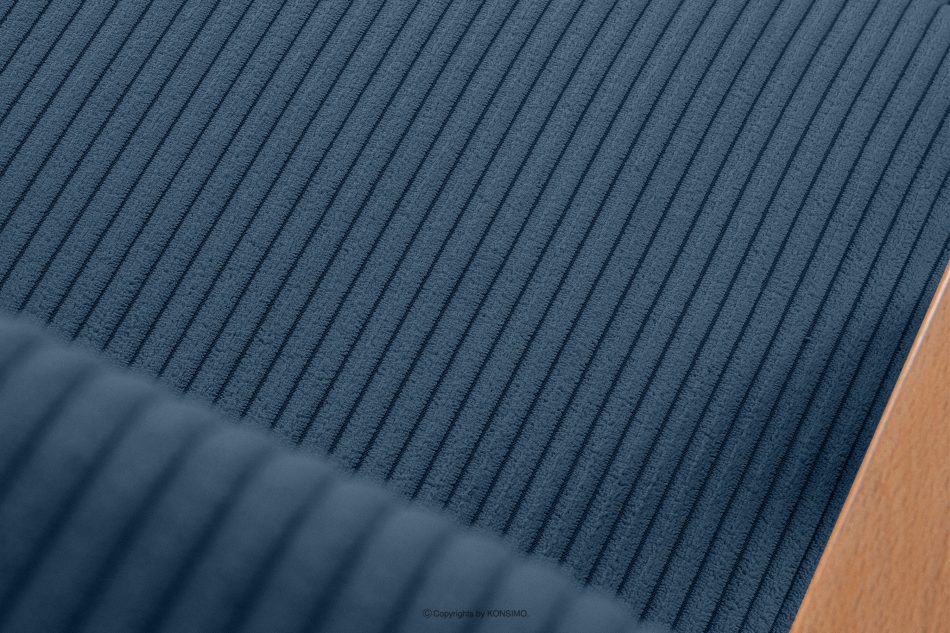 NASET Vintage-Sessel aus Cordstoff dunkelblau/heller Eiche dunkelblau/hell Eiche - Foto 6