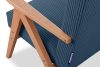 NASET Vintage-Sessel aus Cordstoff dunkelblau/heller Eiche dunkelblau/hell Eiche - Foto 8