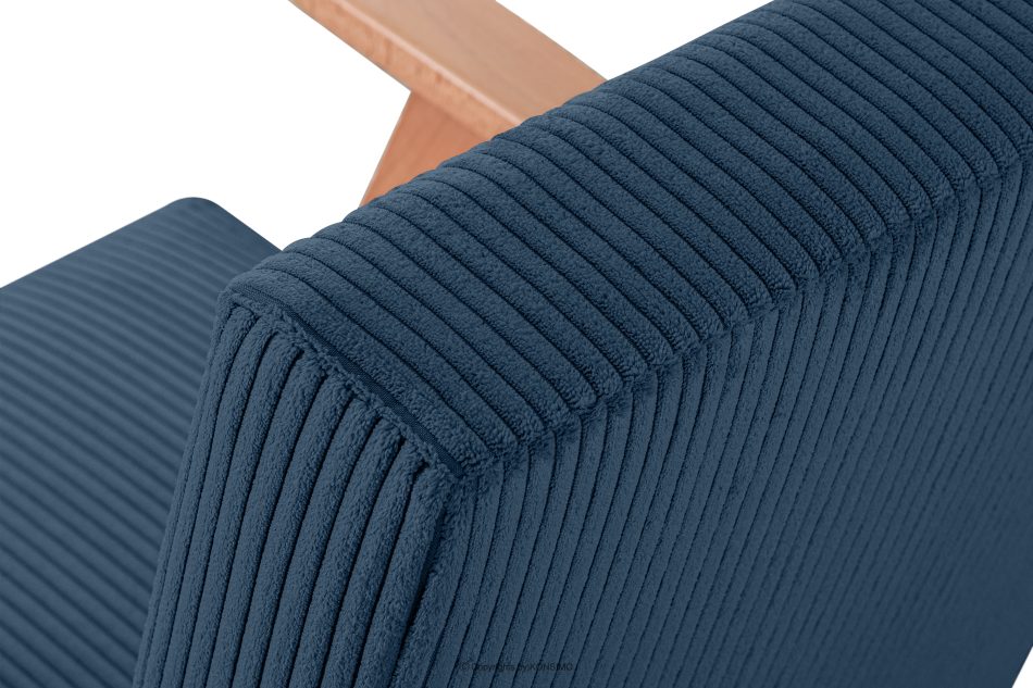 NASET Vintage-Sessel aus Cordstoff dunkelblau/heller Eiche dunkelblau/hell Eiche - Foto 8