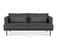 Dreisitzer-Sofa mit Kissen aus Kordstoff/Velours in grau