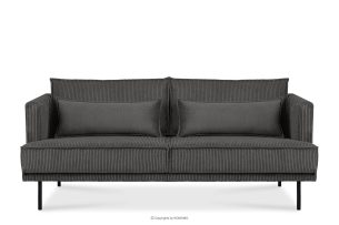 GANZO, https://konsimo.de/kollektion/ganzo/ 3-Sitzer-Sofa aus Cord mit Kissen aus grauem Velours grau - Foto