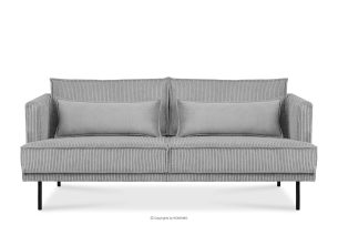 GANZO, https://konsimo.de/kollektion/ganzo/ 3-Sitzer-Sofa aus Cord mit Kissen Velours hellgrau hellgrau - Foto