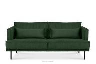 Dreisitzer-Sofa mit Kissen aus Kordstoff/Velours in dunkelgrün