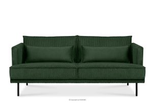 GANZO, https://konsimo.de/kollektion/ganzo/ 3-Sitzer-Sofa in Cord mit Kissen dunkelgrün Velours dunkelgrün - Foto