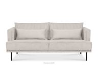 Dreisitzer-Sofa mit Kissen aus Kordstoff/Velours in cremefarben
