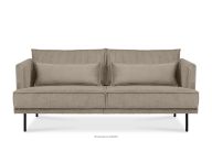 Dreisitzer-Sofa mit Kissen aus Kordstoff/Velours in beige