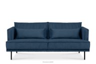 Dreisitzer-Sofa mit Kissen aus Kordstoff/Velours in marineblau