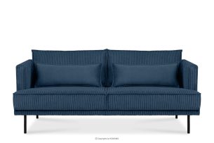 GANZO, https://konsimo.de/kollektion/ganzo/ 3-Sitzer-Sofa aus Cord mit Kissen navy blue velour marineblau - Foto