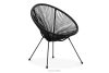 GROSTI Acapulco rattan 2pc sessel set schwarz schwarz - Foto 4