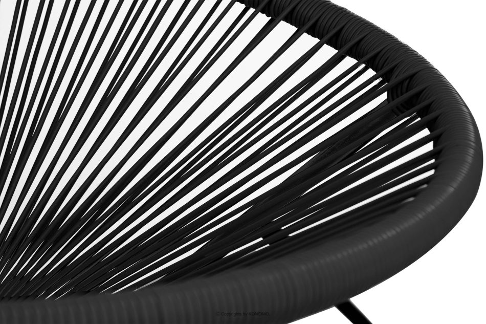 GROSTI Acapulco rattan 2pc sessel set schwarz schwarz - Foto 6