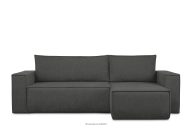 Gewebestoff Ecksofa mit Schlaffunktion Stahl links/rechts