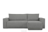 Gewebestoff Ecksofa mit Schlaffunktion grau links/rechts
