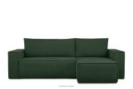 Gewebestoff Ecksofa mit Schlaffunktion grün links/rechts