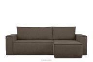 Gewebestoff Ecksofa mit Schlaffunktion cool braun links/rechts