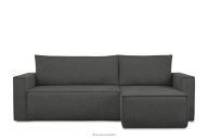 Ecksofa mit Schlaffunktion in Gewebestoff Stahl links/rechts
