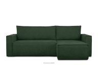 Ecksofa mit Schlaffunktion in Gewebestoff grün links/rechts