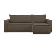 Ecksofa mit Schlaffunktion in Gewebestoff kühlbraun links/rechts