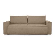 Sofa 3 mit Schlaffunktion in Gewebestoff hellbraun
