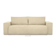 Sofa 3 in Gewebestoff mit Schlaffunktion dunkelcreme