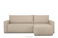 Boucle Schlafsofa hellbeige links/rechts