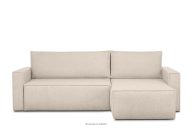 Boucle Schlafsofa elfenbein links/rechts
