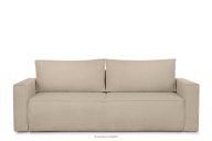 Dreisitziges Sofa boucle mit Schlaffunktion hellbeige