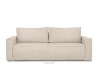 Dreisitziges Sofa boucle mit Schlaffunktion elfenbein