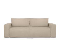 Dreisitziges Sofa boucle mit Schlaffunktion hellbeige