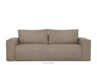 Dreisitziges Sofa boucle mit Schlaffunktion dunkelbeige