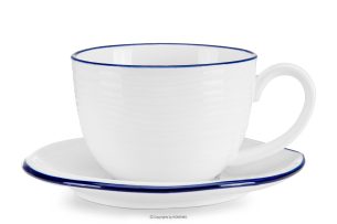 KROG, https://konsimo.de/kollektion/krog/ Tasse mit Untertasse weiß/dunkelblau - Foto