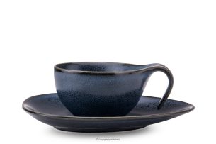 TIME BLACK, https://konsimo.de/kollektion/time-black/ Espressotasse mit Untertasse schwarz/graphit/blau - Foto