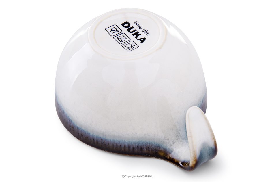 TIME DIM Tasse und Untertasse weiß/braun/blau - Foto 9