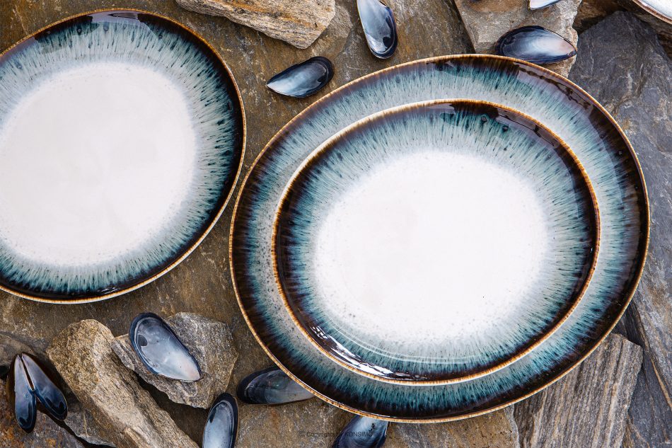 TIME DIM Frühstücksteller weiß/braun/blau - Foto 7